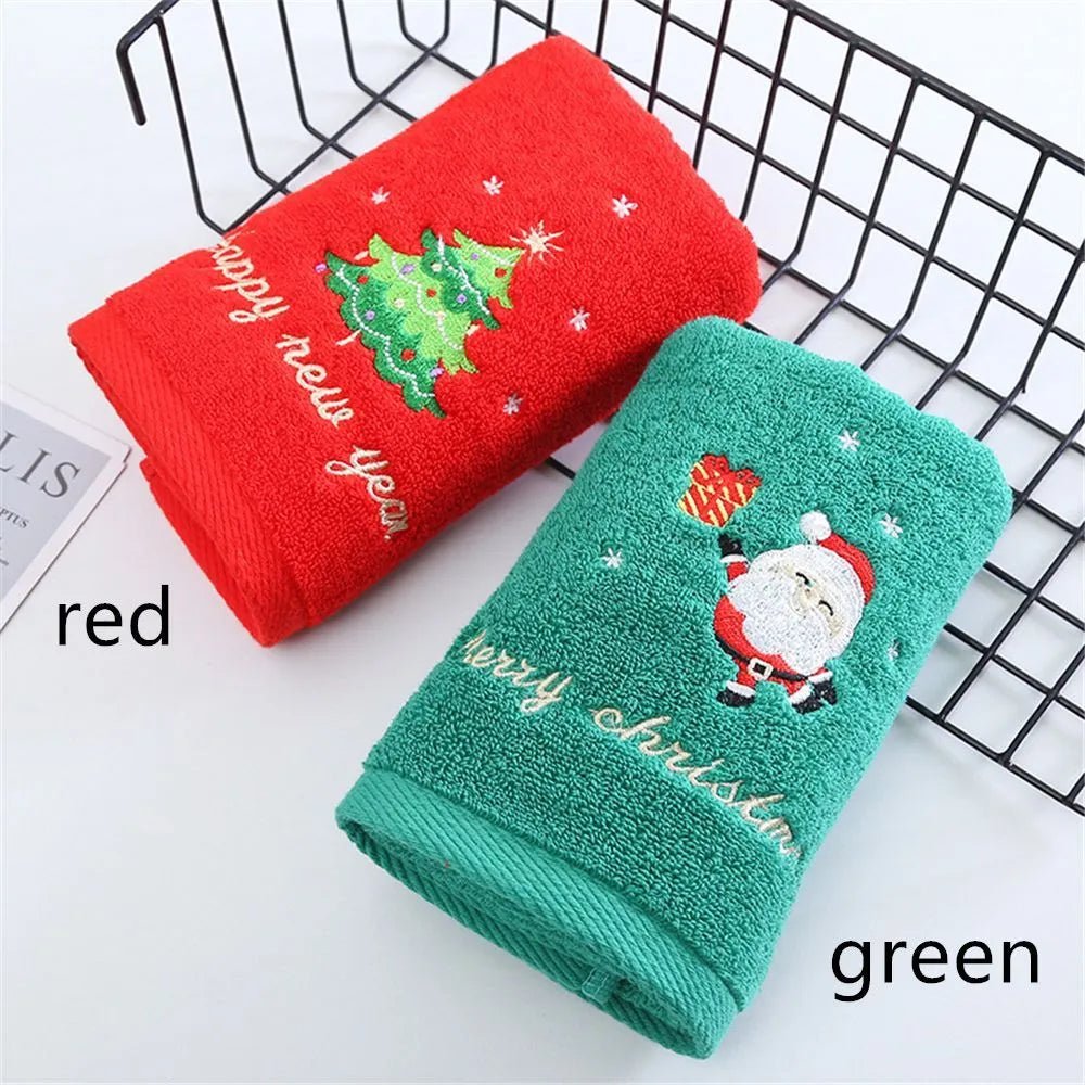 Embroidered Fleece Christmas Bath Towel - The House Of BLOC