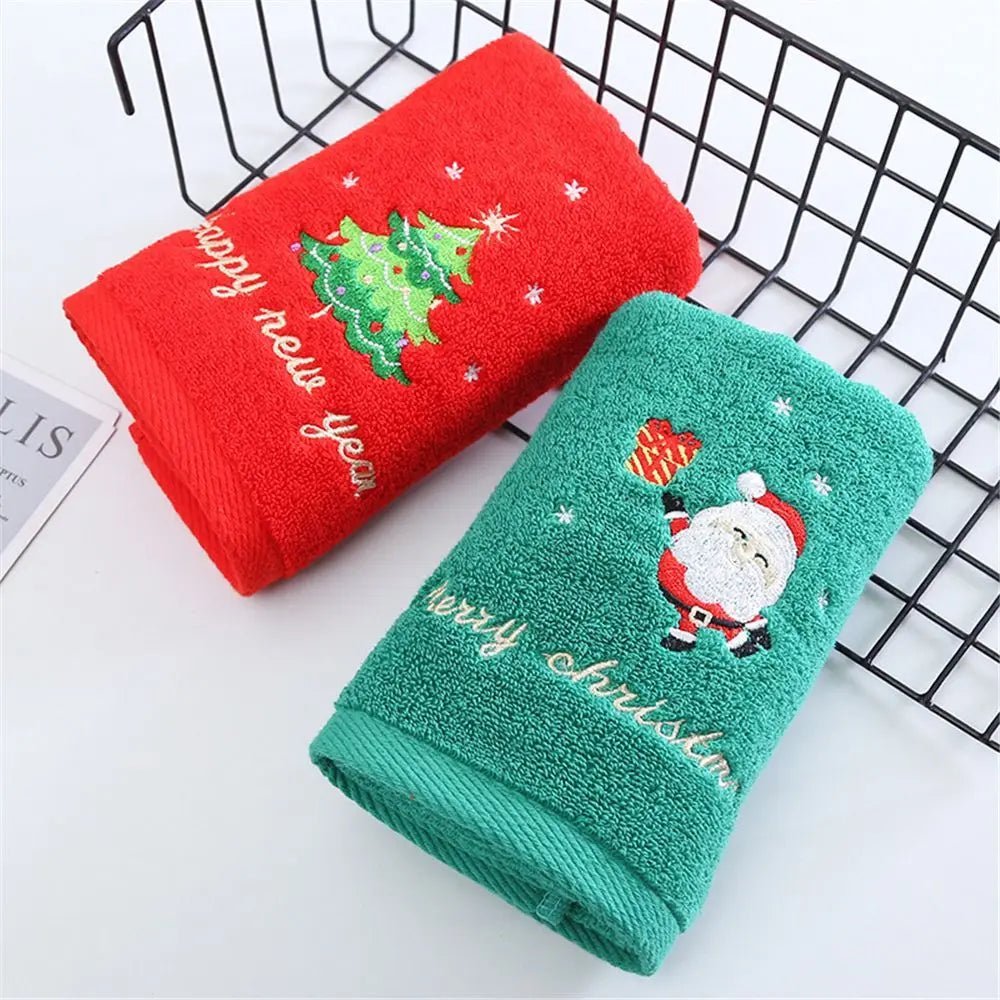 Embroidered Fleece Christmas Bath Towel - The House Of BLOC