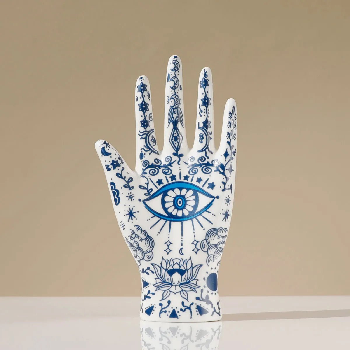 Eye of Fatima Ceramic Jewellery Display Storage Stand - The House Of BLOC