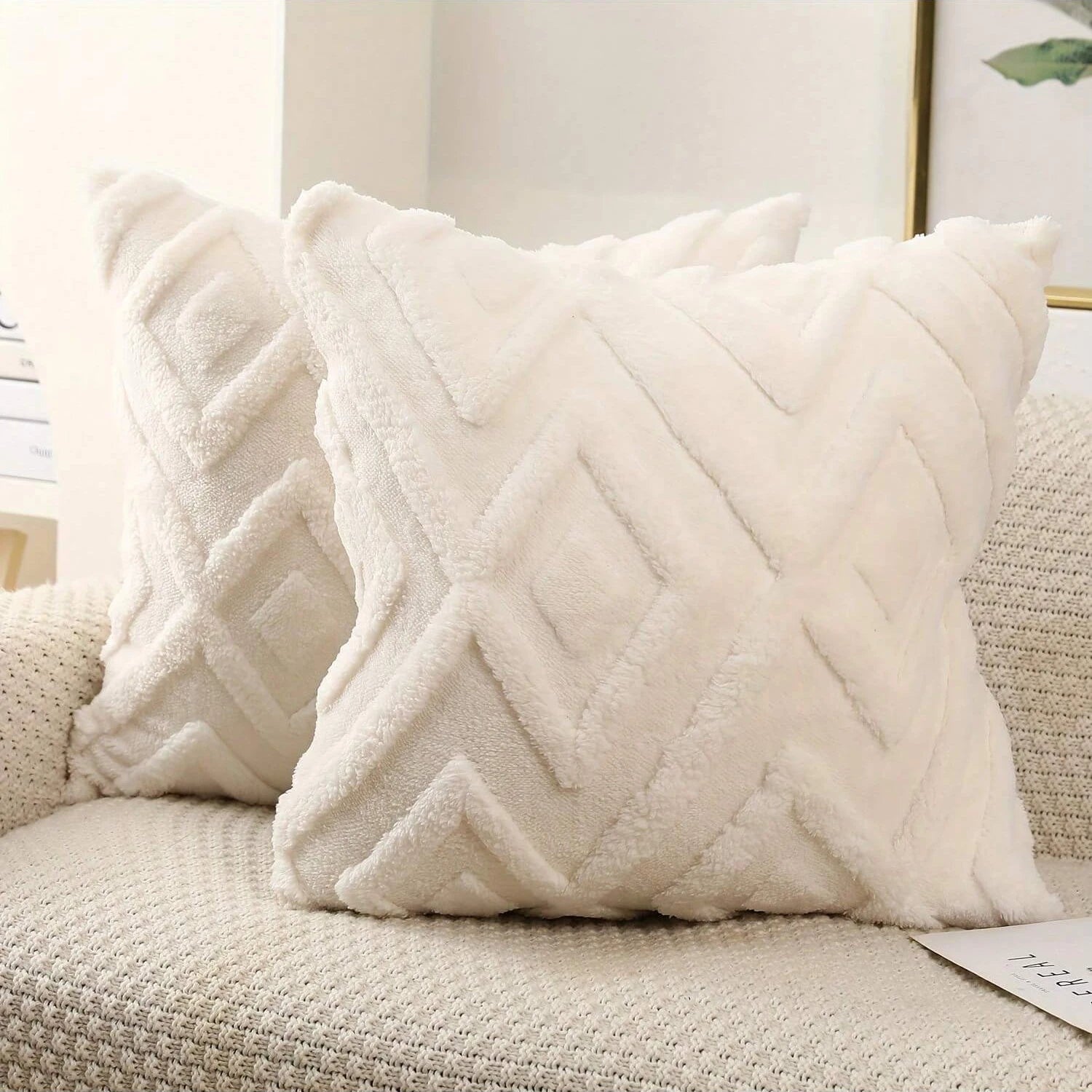 Faux Wool Patterned Cushion Cover - The House Of BLOC