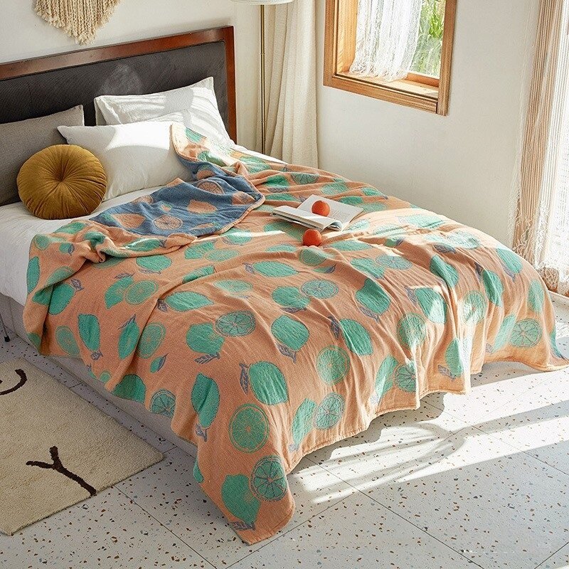 Floral Muslin Bed Cover - The House Of BLOC