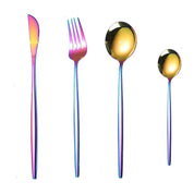 Four Piece Metallic Coloured Cutlery Set - The House Of BLOC