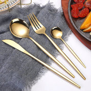Four Piece Metallic Coloured Cutlery Set - The House Of BLOC