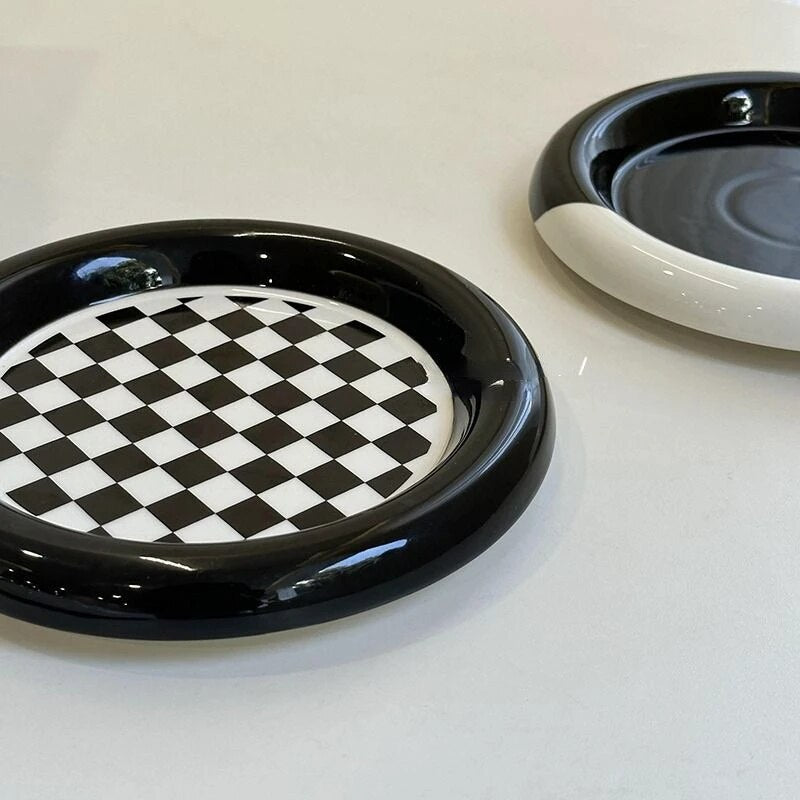 Geometric Design Ceramic Plate Set - The House Of BLOC