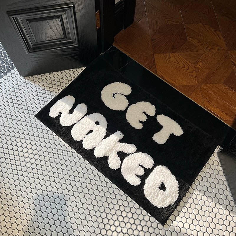 'Get Naked' Soft Fluffy Bathmat - The House Of BLOC