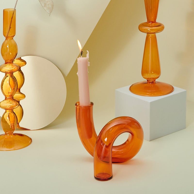 Glass Vase Candle Holders - The House Of BLOC