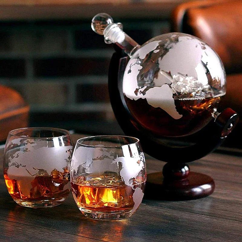 Globe Decanter & Whisky Glasses Set - The House Of BLOC