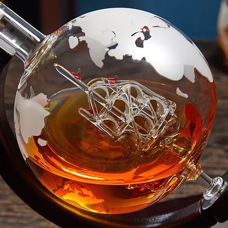Globe Decanter & Whisky Glasses Set - The House Of BLOC