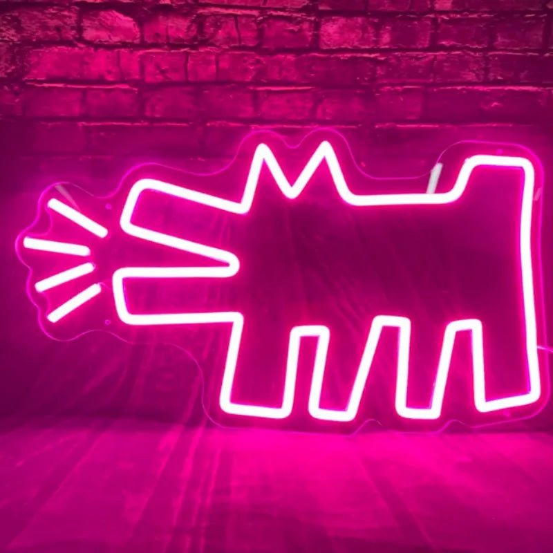 Graffiti Art 'Barking Dog' Neon Light Wall Hanging - The House Of BLOC