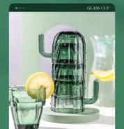 Green Cactus Transparent Stackable Coffee Mug - The House Of BLOC