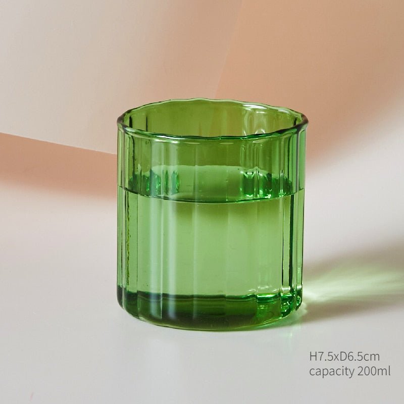 Green Glass Teacup & Saucer Sets - The House Of BLOC