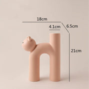 H-Shaped Cat Vase Decoration - The House Of BLOC