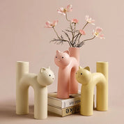 H-Shaped Cat Vase Decoration - The House Of BLOC