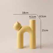 H-Shaped Cat Vase Decoration - The House Of BLOC