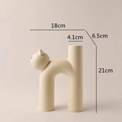 H-Shaped Cat Vase Decoration - The House Of BLOC