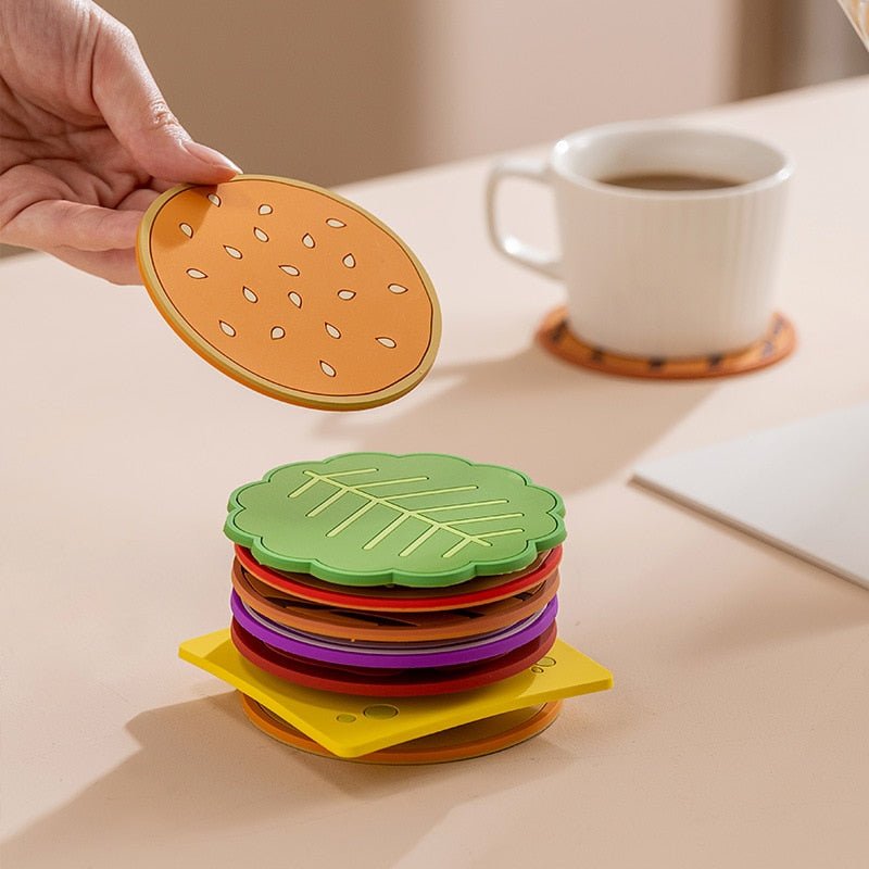 'Hamburger' Shaped Cartoon Coaster Set - The House Of BLOC