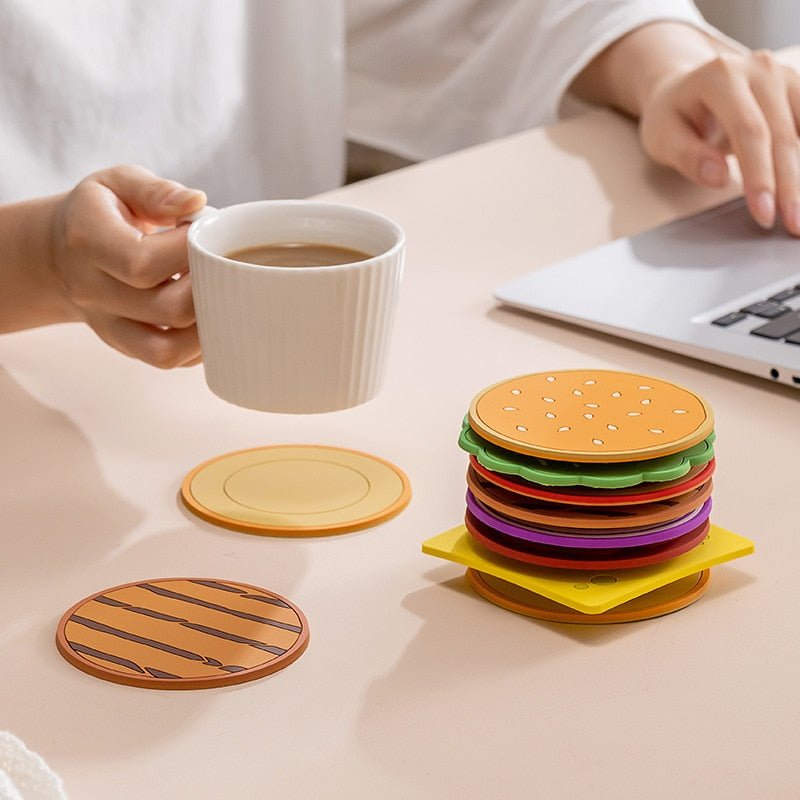 'Hamburger' Shaped Cartoon Coaster Set - The House Of BLOC