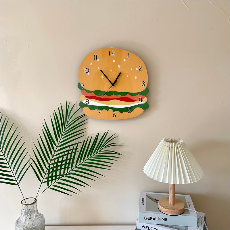 'Hamburger' Shaped Cartoon Silent Wall Clock - The House Of BLOC