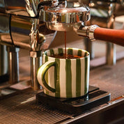 Hand Drawn Striped Ceramic Mug & Saucer Set - The House Of BLOC