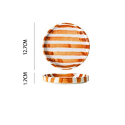 Hand Drawn Striped Ceramic Mug & Saucer Set - The House Of BLOC