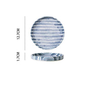 Hand Drawn Striped Ceramic Mug & Saucer Set - The House Of BLOC