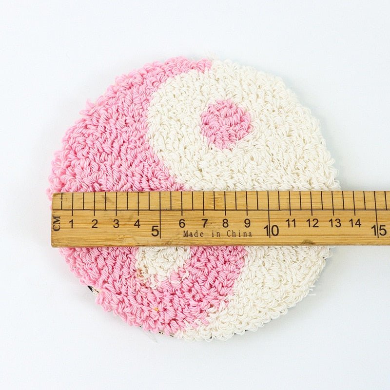 Hand Tufted Plush Retro Style Flower Coaster - The House Of BLOC