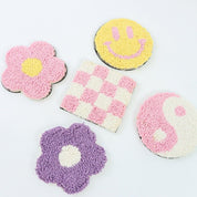 Hand Tufted Plush Retro Style Flower Coaster - The House Of BLOC