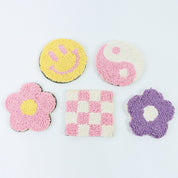 Hand Tufted Plush Retro Style Flower Coaster - The House Of BLOC