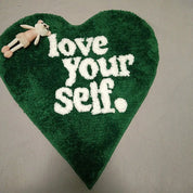 Heart Shape 'Love Your Self' Rug - The House Of BLOC