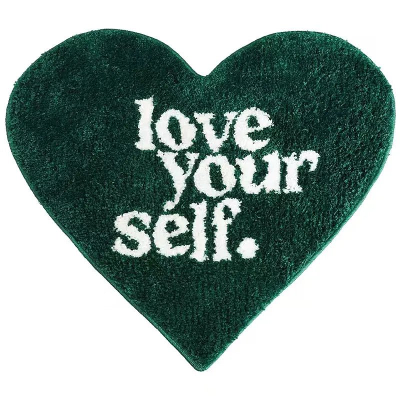 Heart Shape 'Love Your Self' Rug - The House Of BLOC