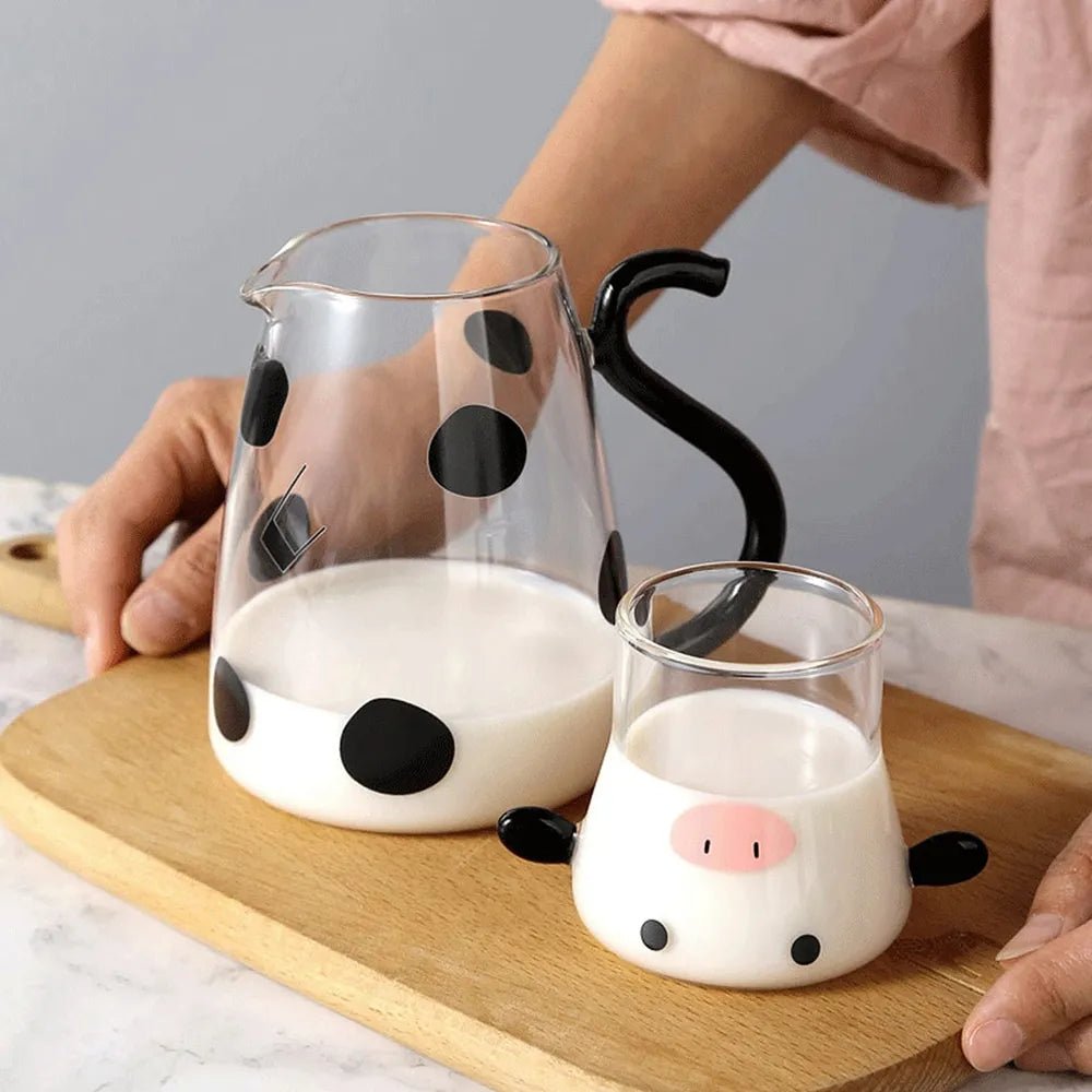 Heat Resistant Cartoon Cow Shape Tea Pot & Cup Set - The House Of BLOC