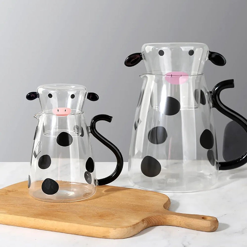 Heat Resistant Cartoon Cow Shape Tea Pot & Cup Set - The House Of BLOC