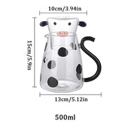 Heat Resistant Cartoon Cow Shape Tea Pot & Cup Set - The House Of BLOC