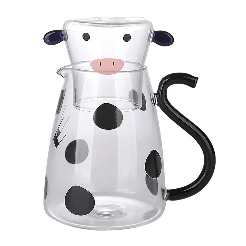 Heat Resistant Cartoon Cow Shape Tea Pot & Cup Set - The House Of BLOC