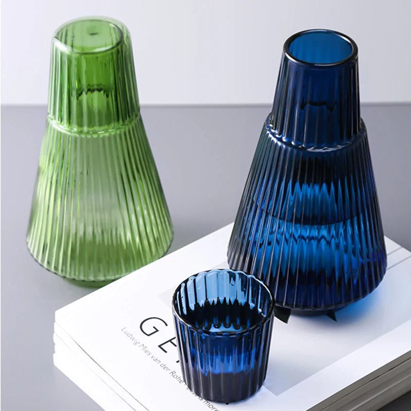 Heat Resistant Coloured Glass Jug & Cup Set - The House Of BLOC