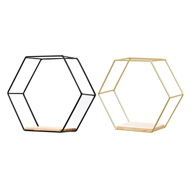 Hexagon Shaped Floating Wall Storage Shelves - The House Of BLOC