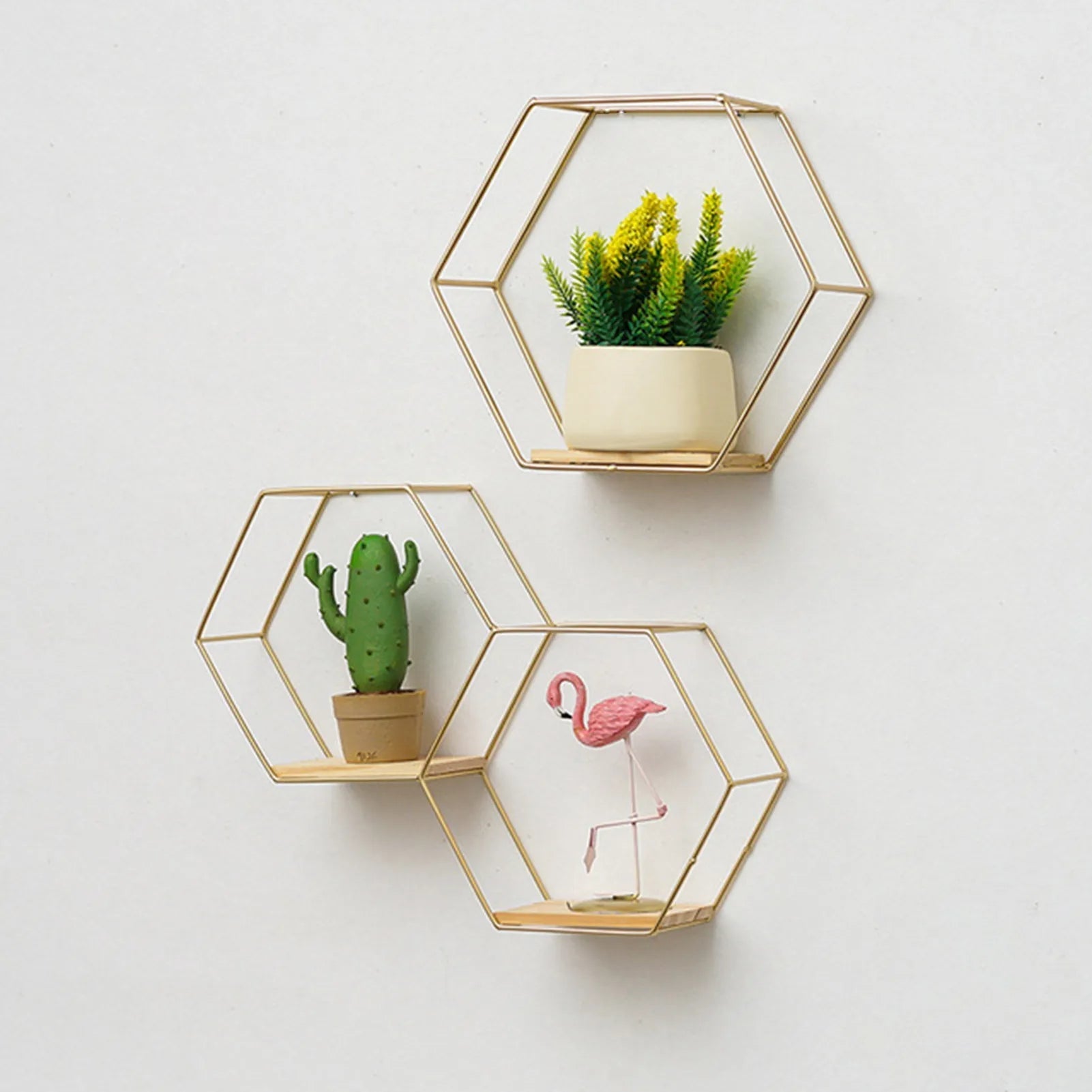 Hexagon Shaped Floating Wall Storage Shelves - The House Of BLOC