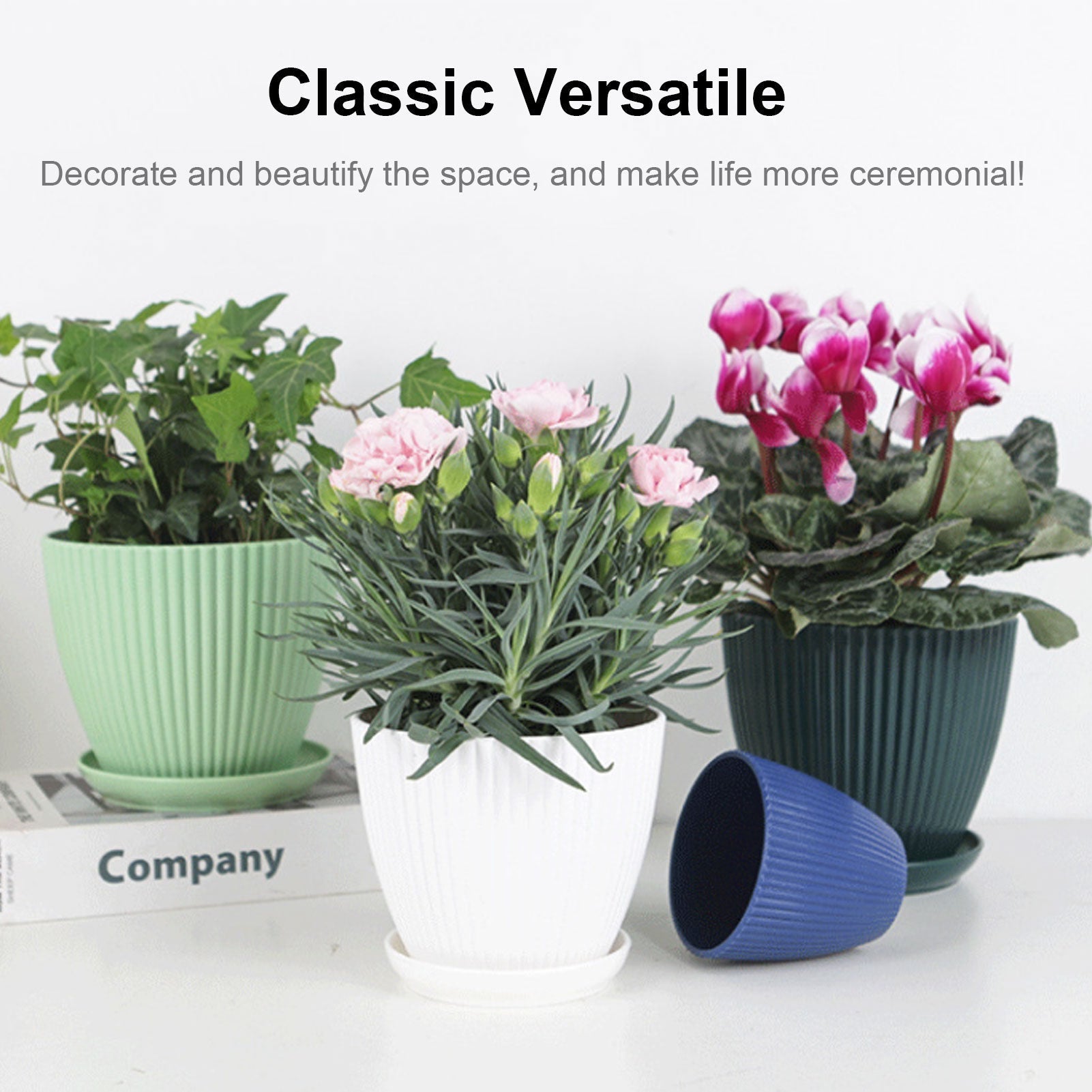 Home Garden Plant Pot With Tray - The House Of BLOC