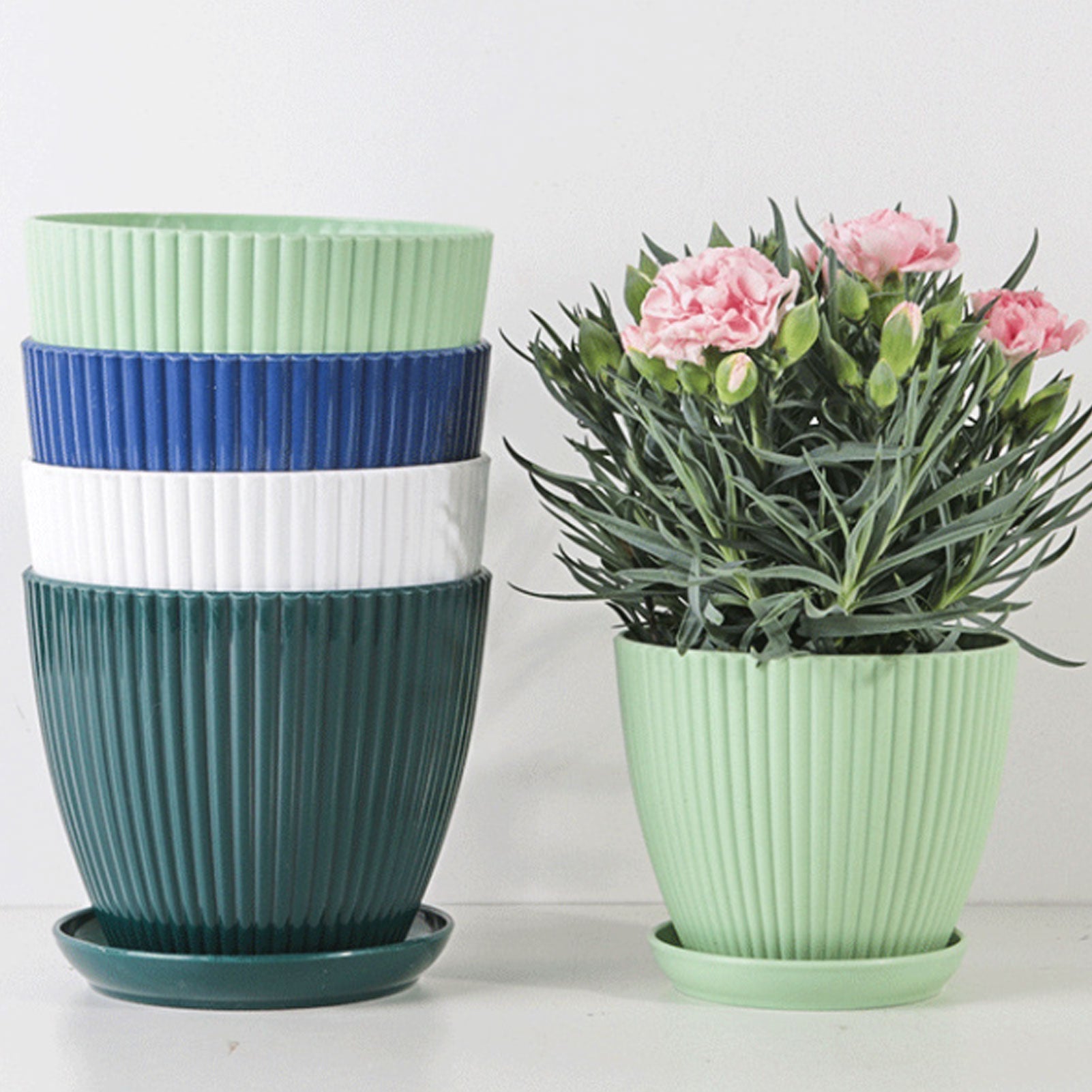 Home Garden Plant Pot With Tray - The House Of BLOC