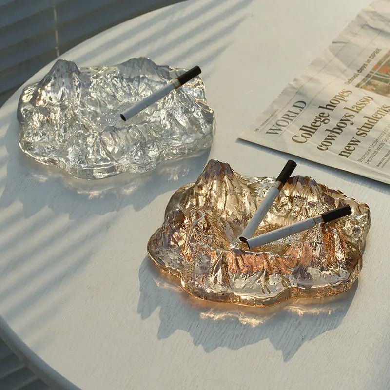 Ice Style Mountain Glass Ashtray Decoration - The House Of BLOC