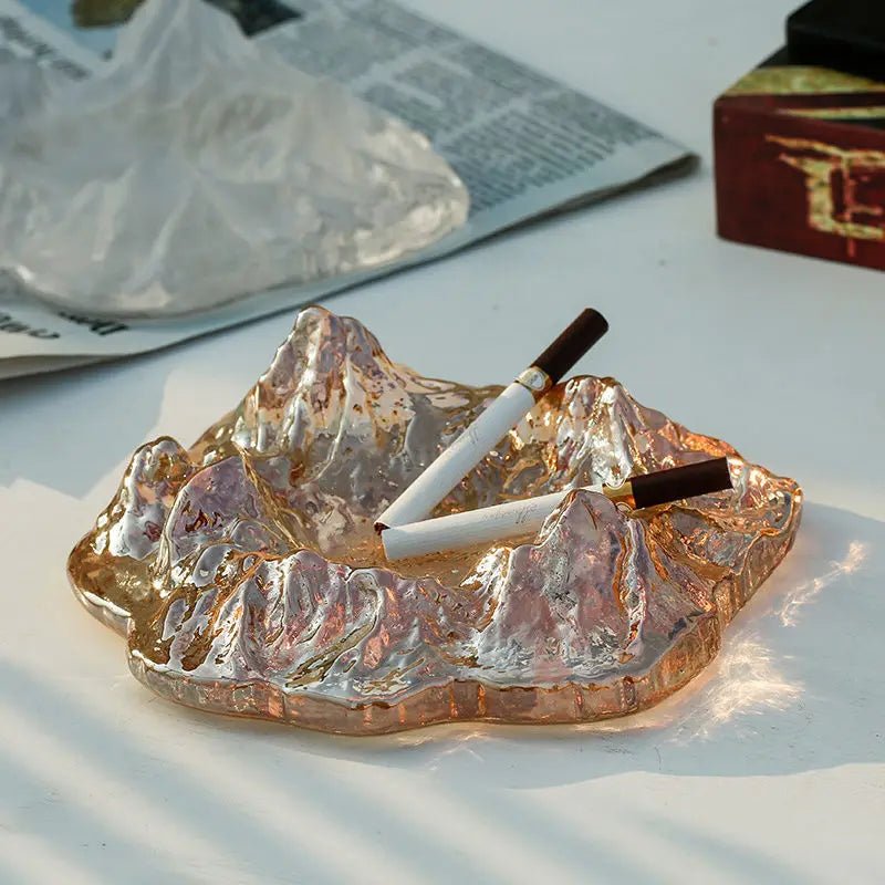 Ice Style Mountain Glass Ashtray Decoration - The House Of BLOC