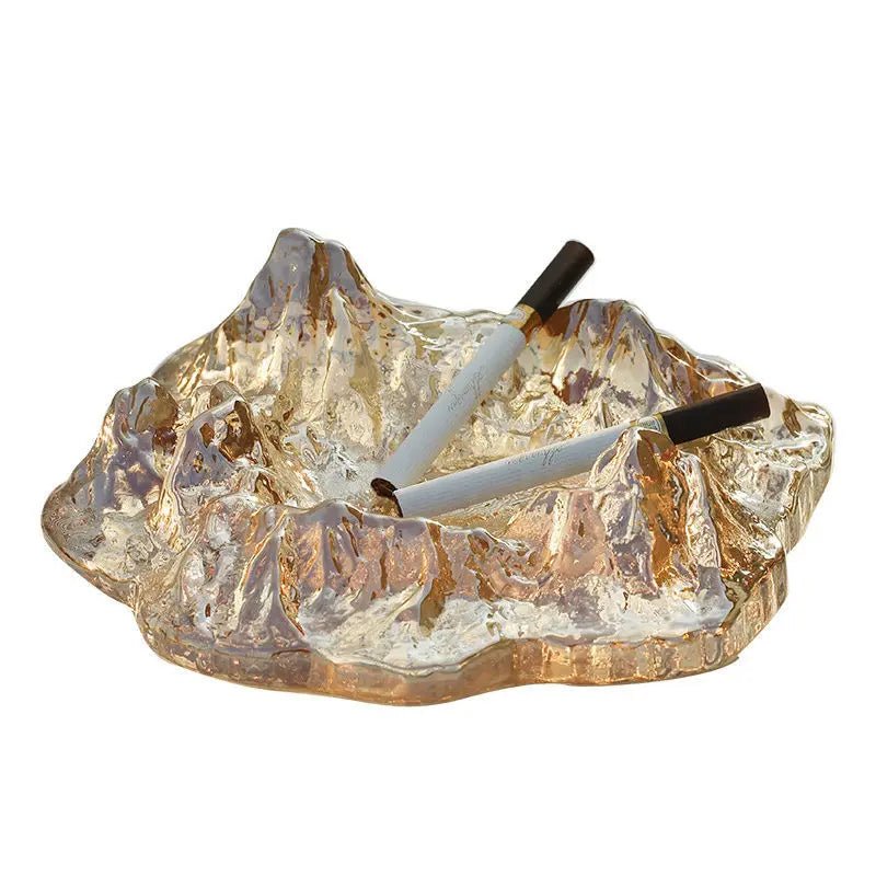 Ice Style Mountain Glass Ashtray Decoration - The House Of BLOC