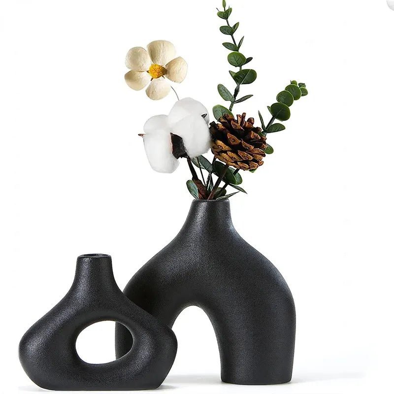 Irregular Minimalist Ceramic Vase Set - The House Of BLOC