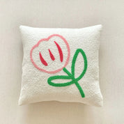 Jacquard Floral Design Cushion Cover - The House Of BLOC