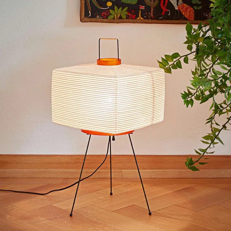Japanese Design Square Floor Rice Lamp - The House Of BLOC