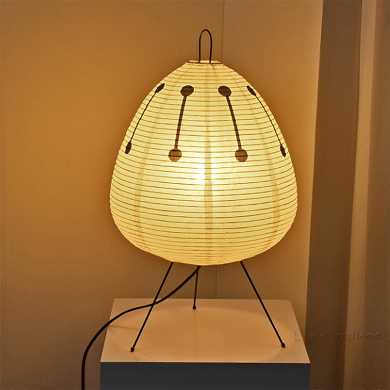 Japanese Design Wabi-Sabi Printed Rice Table Lamp - The House Of BLOC