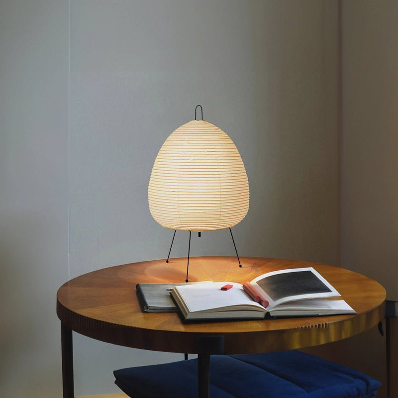 Japanese Design Wabi-Sabi Printed Rice Table Lamp - The House Of BLOC