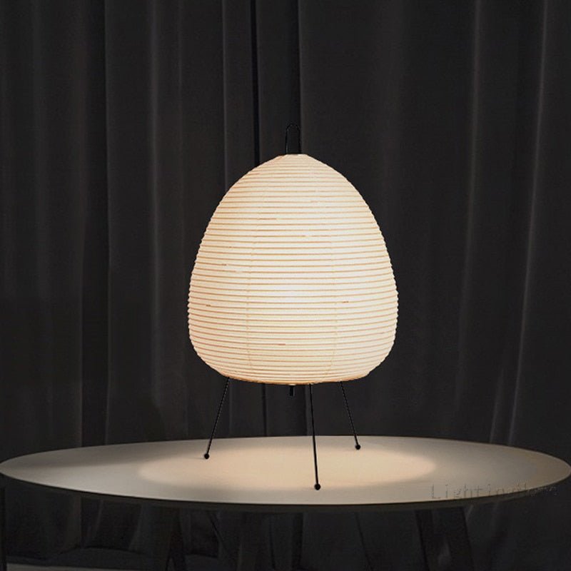 Japanese Design Wabi-Sabi Printed Rice Table Lamp - The House Of BLOC