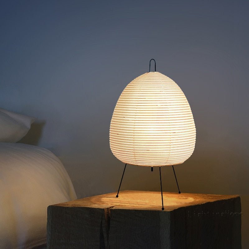 Japanese Design Wabi-Sabi Printed Rice Table Lamp - The House Of BLOC