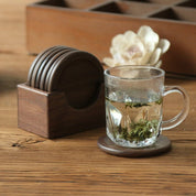 Japanese Style Six Piece Wooden Coaster Set - The House Of BLOC